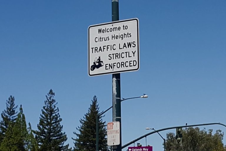 Citrus Heights traffic laws, red light cameras