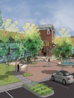 Side view of proposed new city hall off Fountain Square Drive in Citrus Heights.