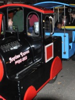 Train outside Christmas tree lighting in Citrus Heights. Photo by Luke Otterstad