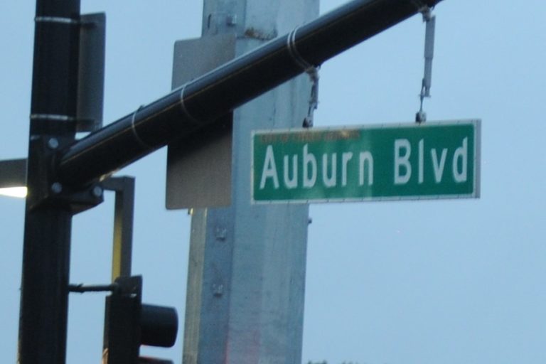 Auburn Blvd street sign in Citrus Heights
