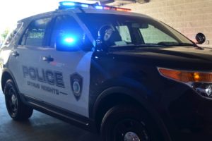 Police lights, SUV. Police interceptor