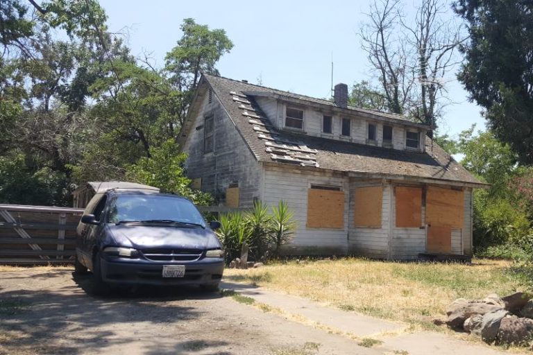 Old house, boarded up, Citrus Heights