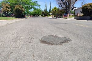 repaired pothole