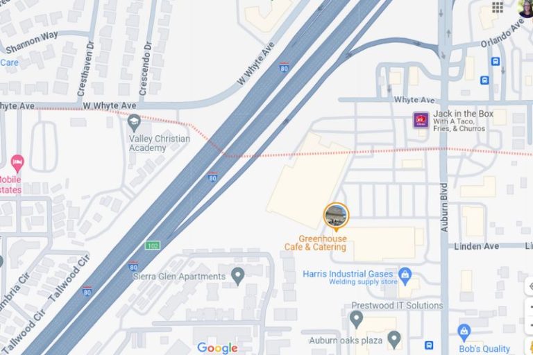 Map showing Valley Christian Academy