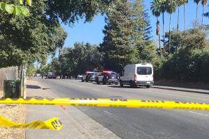 Several police vehicles were on scene investigating following a deadly collision involving a motorcyclist on Antelope Road near Mariposa Avenue, Wednesday, Sept. 11, 2024. // SB Williams