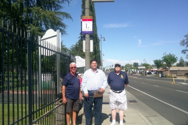 Unveiling of Lincoln Highway Placard at Sylvan Cemetary.