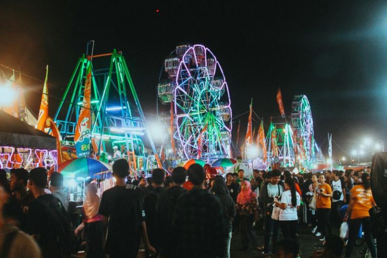 Carnival at night. Stock photo