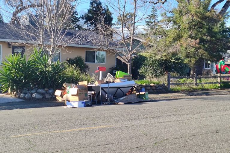 A bulk pile in front of a home on Grand Oaks Boulevard in Citrus Heights