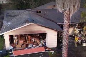 Drone footage from Sac Metro Fire sows a home damaged by an early morning house fire, Jan. 25, 2025.