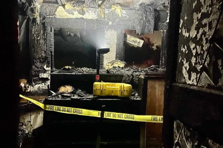 The interior of a home on Twin Oaks Ave. which burned down on March 15, 2025. // Sac Metro Fire