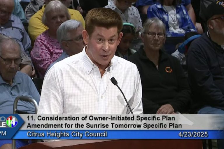 Ethan Conrad's request for an amendment to the Sunrise Tomorrow Specific Plan was rejected by the Citrus Heights City Council Wednesday, April 23, 2025. // SB Williams