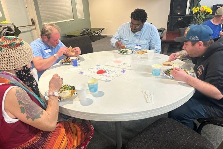 Several unhoused guests were fed at Foundation Christain Church during HART's annual Winter Sanctuary in January 2025. // Foundation Christain Church