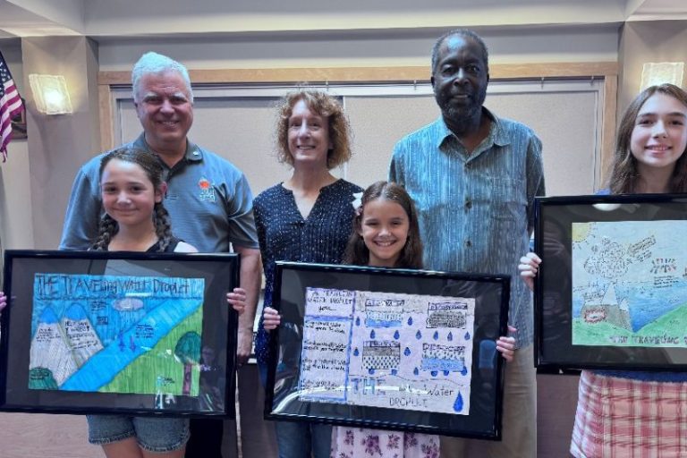 Sixth grader Lyra Rutherford from Woodside K-8 took first place in the contest. Two other students from Trajan Elementary School, Liliana Hodges in fifth grade and Sophia Richards in fourth grade, were runners-up in the contest. // Citrus Heights Water District