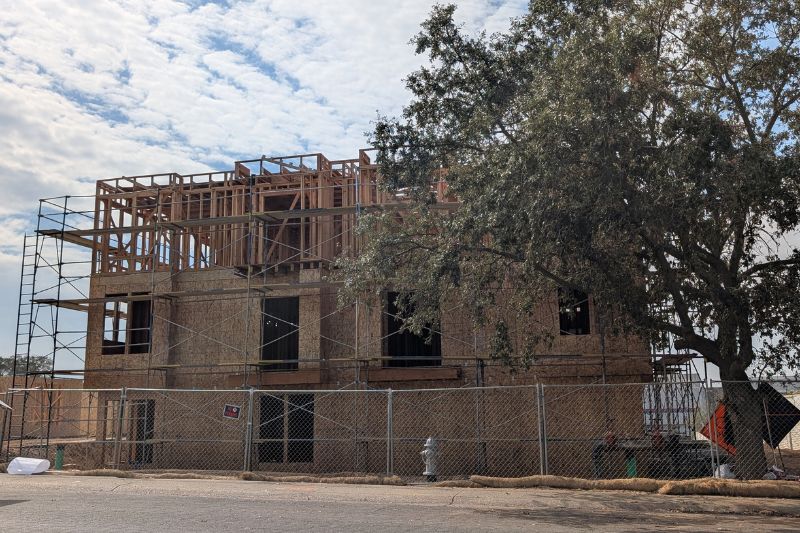 Framing for new apartments has been constructed at the site of the future Sierra Vista Apartments in Citrus Heights.