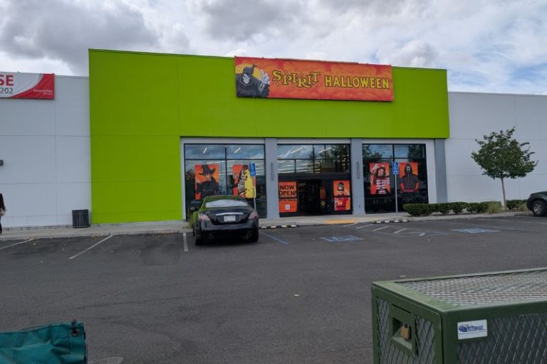 A Spirit Halloween store is temporarily occupying the former site of JOANN Fabrics, at 5489 Sunrise Blvd. // Sb Williams