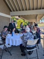 Attendees of Moore's memorial gathered for a brunch following the service. // SB Williams